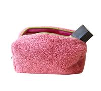 Premium Ultra Soft Plush - Large 19x9x9cm 58g | Hairy Makeup Bag, Toiletry Bag, Cosmetic Organizer Holder | Stylish Travel Organizer, Beauty Accessory by l, pink, Please refer to the description