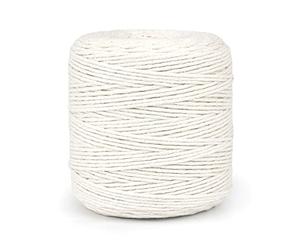 Premium Undyed Macrame Cord, 300 m / 984 ft of 2 mm Thick Natural Cotton Thread Yarn Macrame Rope for Wall Hangings, Plant Hangers, DIY Crafts, Home Decorations, Gift Wrapping (Reel)