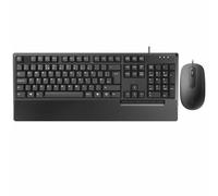 Premium USB Wired Keyboard and Mouse Set, Full Size Keyboard With Palmrest, Business Keyboard and Mouse Wired for Computer, Laptop, Windows Home Office, UK Layout