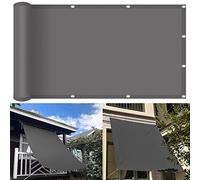 Premium UV Block Sun Shade Sail 2x6m 98% UV Protection Canopy with Free Rope for Patio Garden Outdoor Backyard Use Dark Grey