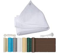 Premium UV Protection Rectangular Shade Sail 3.5x4.5m - Waterproof Canopy for Patio Garden Balcony Outdoor -Opaque Sunshade Easy Setup Elegant White Color