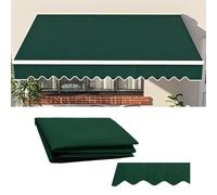 Premium UV-Resistant Outdoor Awning Fabric - 100% Polyester Canopy for Balcony & Yard, Weatherproof Sunshade 6.5x3m (21x10ft), Green Shade Solution for Sun Protection