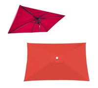 Premium UV50+ Waterproof Sun Umbrella Canopy Cover, 2x2m Replacement for Regular & Square Umbrellas, Fits 4/6/8 Arms, Outdoor Patio Shade Solution