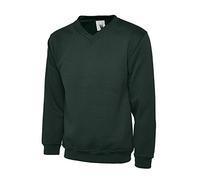 Uneek UC204 Premium V-Neck Sweatshirt 340GSM Bottle Green XL Colour: G XL