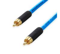 Premium Van Damme COAXIAL RCA to RCA Lead. 75ohm Coax Cable. CCTV Video SPDIF (1.5m, Blue)