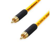 Premium Van Damme COAXIAL RCA to RCA Lead. 75ohm Coax Cable. CCTV Video SPDIF (1.5m, Yellow)
