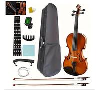 Premium Varnished 4/4 Violin - Easy Play for Adult Beginners, Durable Design with Complete Accessories