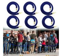 Premium Velvet Crowd Control Stanchion Rope, 5ft Gold Hook Barrier Ropes, 38mm Thick for Events, Parties & Outdoor Use - Set of 6, Versatile Safety & Queue Management Supplies