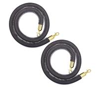 Premium Velvet Queue Rope - 10ft Crowd Control Barrier for Events, Weddings, Museums - 2 Pack Grey - Durable, Elegant, VIP Red Carpet Style, Rope with Hooks