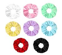 Premium Velvet Scrunchies for Women & Girls Cute Colors Elastic Thick Bands, Soft Ropes Ponytail Holder Hair Accessories, 8 Pack