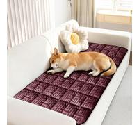 Premium Velvet Sofa Cover - Non-Slip Quilted Couch Protector with Greek Key Design Universal Fit for Living Room & Pets 70x90cm Stylish & Durable (1 Piece)