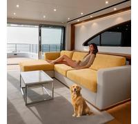Premium Velvet Sofa Cushion Cover with Stretch Elastic Bands,Caravan and Motorhome Seat Protector,Non-Slip Dinette Backrest for Campers and Home Use,Easy Clean (Beige,L165-200cm,W90-110cm)