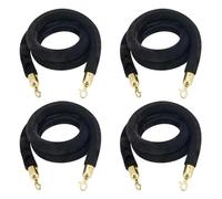 Premium Velvet Stanchion Rope with D Hook Crowd Control Queue Barrier Elegant Red Carpet Hanging Rope for Events Movie Theaters Hotels (3.3ft Set of 4)