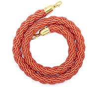 Premium Velvet Stanchion Set 2-Pack with Braided Hemp Queue Rope - Elegant Crowd Control Solution for Events Parties Red Carpet and VIP Management