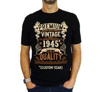 Premium Vintage Colour - Select Your Birthday 18th | 21st | 30th | 40th | 50th | 60th | 65th | 70th | 80th Custom Gift | Present Idea for Men T-Shirt Black 4XL
