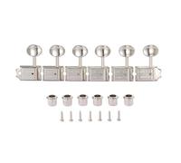 Premium Vintage Guitar Tuners Tuning Machines Peg Guitar Tuning Keys with Split Shaft for Strat/Tele/Jaguar Metal Oval Key Lefty Nickel