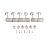 Premium Vintage Guitar Tuners Tuning Machines Peg Guitar Tuning Keys with Split Shaft for Strat/Tele/Jaguar Metal Oval Key Righty Nickel