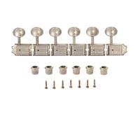 Premium Vintage Guitar Tuners Tuning Machines Peg Guitar Tuning Keys with Split Shaft for Strat/Tele/Jaguar Metal Oval Key Righty Relic Aged Nickel