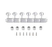 Premium Vintage Guitar Tuners Tuning Machines Peg Guitar Tuning Keys with Split Shaft for Strat/Tele/Jaguar Metal Oval Key Righty Chrome