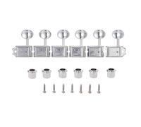 Premium Vintage Guitar Tuners Tuning Machines Peg Guitar Tuning Keys with Split Shaft for Strat/Tele/Jaguar Metal Oval Key Lefty Chrome