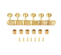 Premium Vintage Guitar Tuners Tuning Machines Peg Guitar Tuning Keys with Split Shaft for Strat/Tele/Jaguar Metal Oval Key Righty Gold