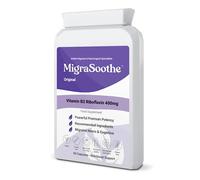 Premium Vitamin B2 Riboflavin 400mg per Capsule - Migrasoothe-B Pharma Manufacturing Standards UK Made Migraine Support, Stress, Tremors & Energy Vegan. Nice Recommended Vitamin B2 400