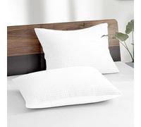 Premium Waffle Weave King Pillow Cases Set of 2 White 100% Organic Cotton White Waffle Weave Pillowcases with Envelope Closure, Ultra Soft, Cozy & Decorative Pillow Cover, 20 x 36 inch