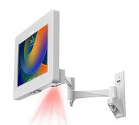 Premium Wall Mount Arm with Bar Code Scanner - CTA White Wall Mount for iPad 11 (A16) - Pro 11-inch M4 - Air 11-inch M3- iPad 10th Gen - Galaxy Tab & More Tablets - White (PAD-WMAPW2D)
