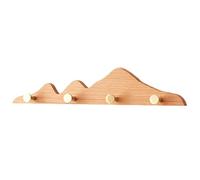 Premium Wall Mounted Coat Rack Decorative Wooden Hooks with 4 6 8 Gold Brass Sturdy Entryway nizer Solid Wood Coat Hooks (Brown 40cm 15.7in)