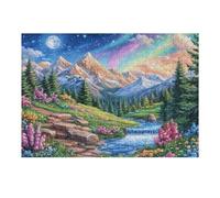 Premium Waterfall Mountain Pine Forest Wild Nature Rural 300 Piece Adult Jigsaw Puzzle Engaging Fun And Creative Ideal Pastime for Home And Leisure Activities 300 PCS（40x28cm）