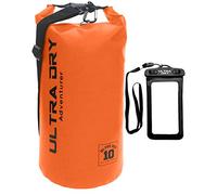 Premium Waterproof Bag, Sack with Phone Dry Bag and Long Adjustable Shoulder Strap Included, Perfect for Kayaking/Boating/Canoeing/Fishing/Rafting/Swimming/Camping/Snowboarding (Orange, 10 L)