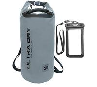 Premium Waterproof Bag, Sack with Phone Dry Bag and Long Adjustable Shoulder Strap Included, Perfect for Kayaking/Boating/Canoeing/Fishing/Rafting/Swimming/Camping/Snowboarding (Gray, 20 L)