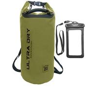 Premium Waterproof Bag, Sack with Phone Dry Bag and Long Adjustable Shoulder Strap Included, Perfect for Kayaking/Boating/Canoeing/Fishing/Rafting/Swimming/Camping/Snowboarding (Green, 20 L)