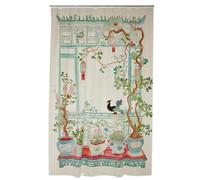 Premium Waterproof Bathroom Curtain Chinese-Style Retro Bath Curtains Light-Weight Cloth & Washable