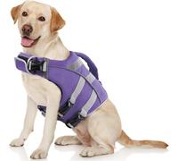 Premium Waterproof Dog Life Jacket with Reflective Stripes - Safe for Water Adventures(Purple,M)