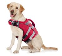 Premium Waterproof Dog Life Jacket with Reflective Stripes - Safe for Water Adventures(Red,XXL)