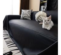 Premium Waterproof Faux Leather Sofa Cover Pet & Urine Resistant Couch Protector ScratchProof Hair NonStick Universal Fit 2Piece Set 180x280cm Durable Furniture Protector for Dogs and Cats
