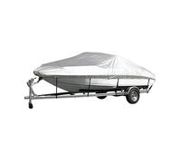 Premium Waterproof Yacht Cover - Heavy Duty 300D Oxford Fabric Silver Reflective Tear-Proof & Anti-Smashing Protection for 14-16FT Boats - Outdoor Shielding Solution