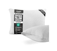 Premium Waterproof Zippered Pillow Protectors 2 Pack, White, 50 x 75 cm