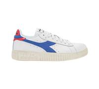 Diadora Shoes Game Step Premium Wax Trainers Leather Blend White/Blue Woman