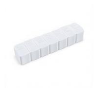 Premium Weekly Pill Box Organiser | 7 Day Travel Pill Case with Easy-Open Push Button Lids | Portable Vitamin & Tablet Storage Container for Medicine and Supplements (White)