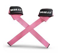 Premium Weight Lifting Wrist Straps for Weightlifting, Deadlifts, Pull-Ups, Rows & Strength Training - Heavy-Duty Gym Wrist Straps with Neoprene Padding for Men and Women (Pink)