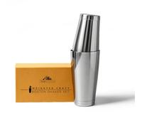 Premium Weighted Cocktail Shaker Set: Two-Piece Pro Boston Shaker Set. 18oz & 28oz Martini Drink Shaker