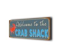 Premium Welcome to the Crab Shack Sign | Outdoor Weatherproof Decorative Signage | Durable Rustproof Plaque | Vintage style home décor