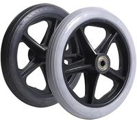 Premium Wheelchair Caster Front Wheels6/7/8 Inch Solid Rubber Wheels 1 or 2 Pack & Smooth Rolling for Enhanced li.