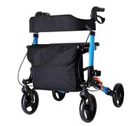 Premium Wheels Walker Basket of Elderly The Elderly Can Take A Baby Stroller Walker Folding in Aluminum Alloy Scooter On Four Wheels Wheelchairs Double The Com,