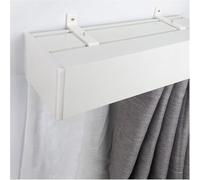 Premium White Aluminum Pelmet Box 4m/13.1ft Double Track Ceiling/Wall Mount with Valance - Stylish Metal Room Divider Rods for Living Room, Bedroom, Hotel, Villa Decor