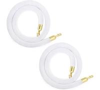 Premium White Crowd Control Ber Ropes 1.5m Stanchs with Polished Carabiners for Event ment Queue Control Safe Soluts & Traffic Guidance