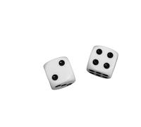 Premium White Gaming Dice, 16mm D6 Opaque Dice with White Dots for Tabletop Games,