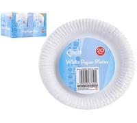 Premium White Paper Plates - 17.78cm (Pack of 20) - Durable Quality - Ideal for Your Next Gathering